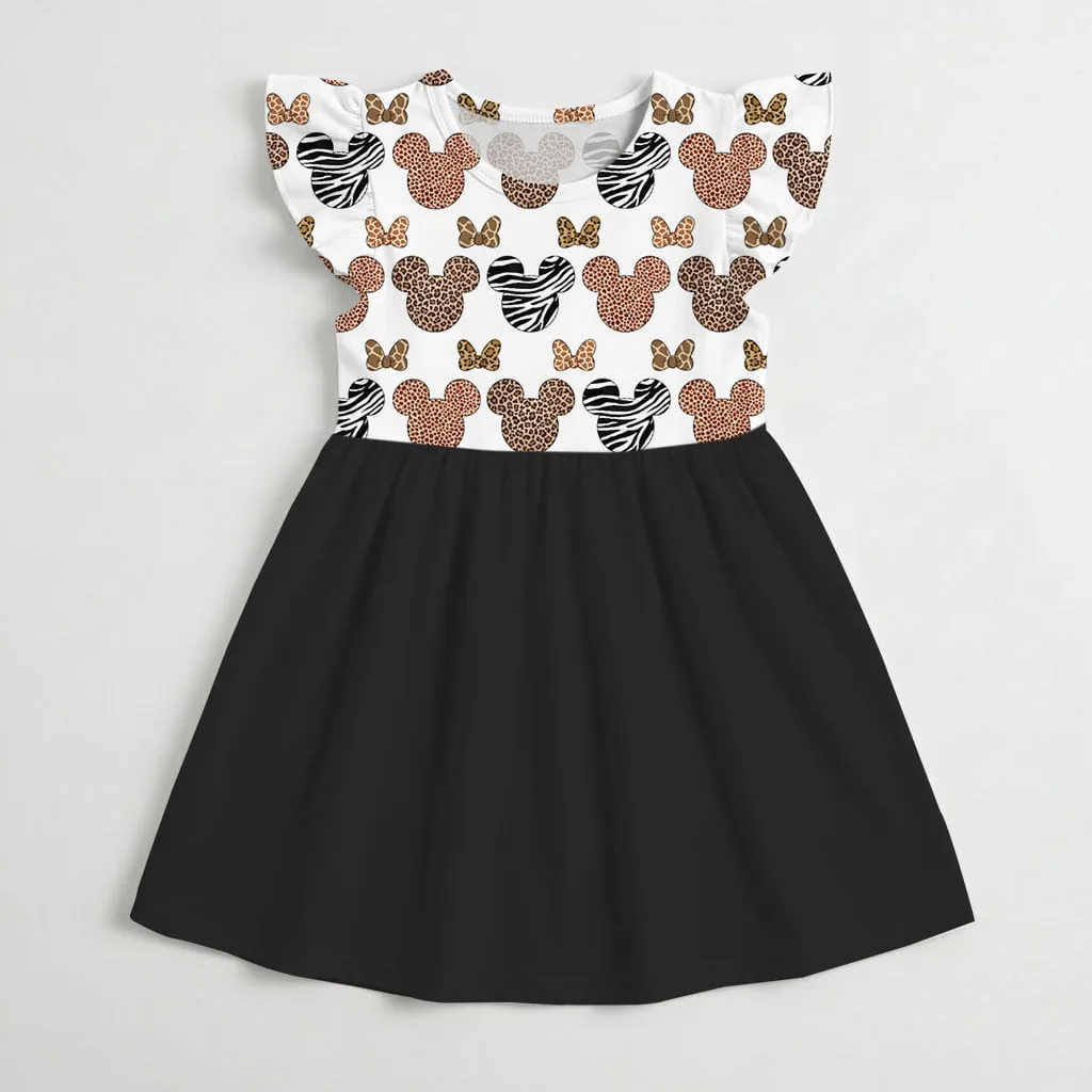 Mickey Minnie Animal Print Mommy & Me Dress, Mama Mini Safari Matching Outfit - Image 4