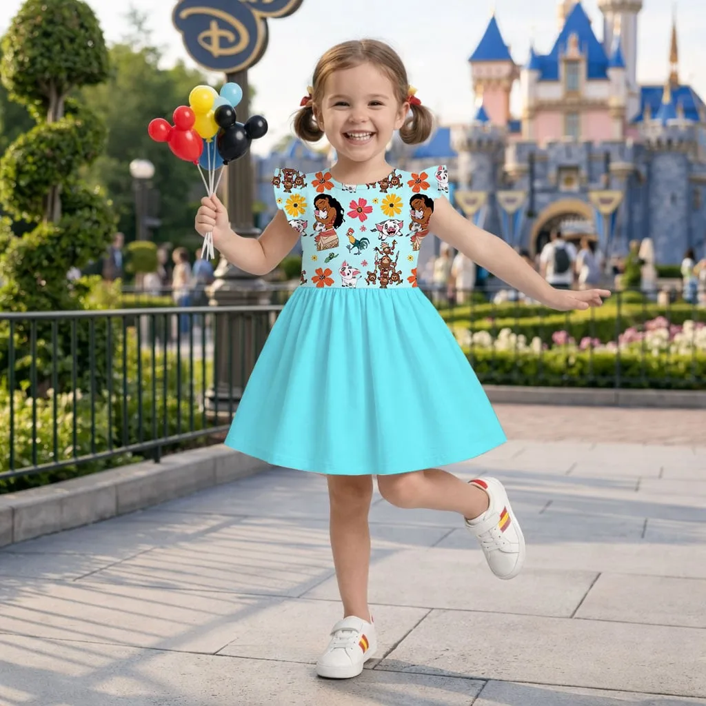 Moana Tropical Mommy & Me Dress, Mama Mini Island Matching Outfit - Image 10