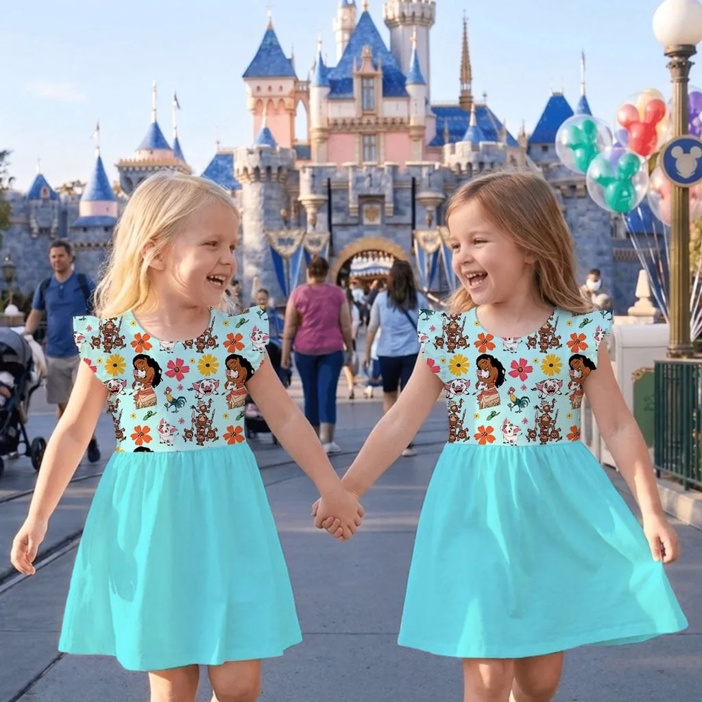 Moana Tropical Mommy & Me Dress, Mama Mini Island Matching Outfit - Image 9