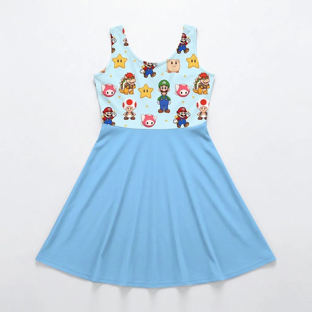 Super Mario Characters Mommy & Me Dress, Mama Mini Gaming Matching Outfit - Image 2
