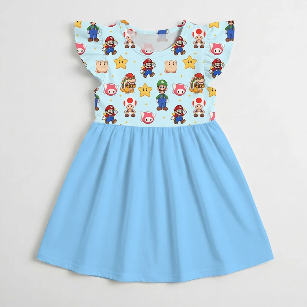 Super Mario Characters Mommy & Me Dress, Mama Mini Gaming Matching Outfit - Image 3