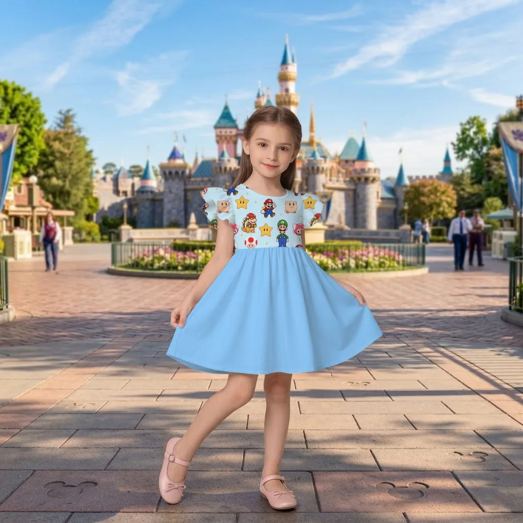 Super Mario Characters Mommy & Me Dress, Mama Mini Gaming Matching Outfit - Image 8