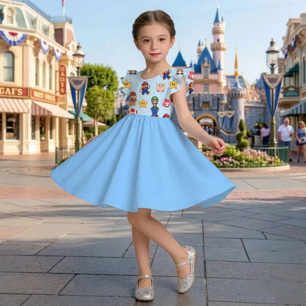 Super Mario Characters Mommy & Me Dress, Mama Mini Gaming Matching Outfit - Image 7