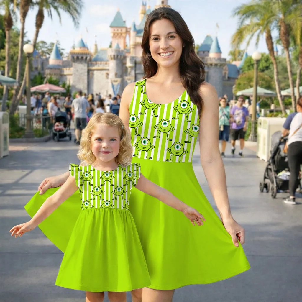 Mike Wazowski Mommy & Me Dress, Mama Mini Pixar Matching Outfit - Image 2