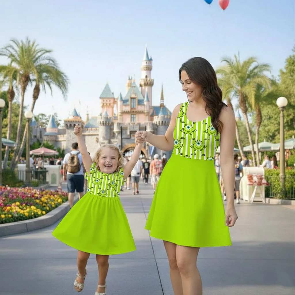 Mike Wazowski Mommy & Me Dress, Mama Mini Pixar Matching Outfit - Image 7