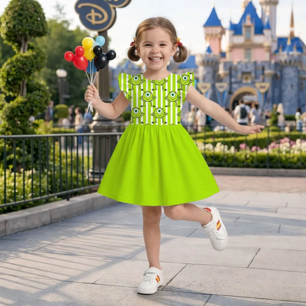 Mike Wazowski Mommy & Me Dress, Mama Mini Pixar Matching Outfit - Image 9