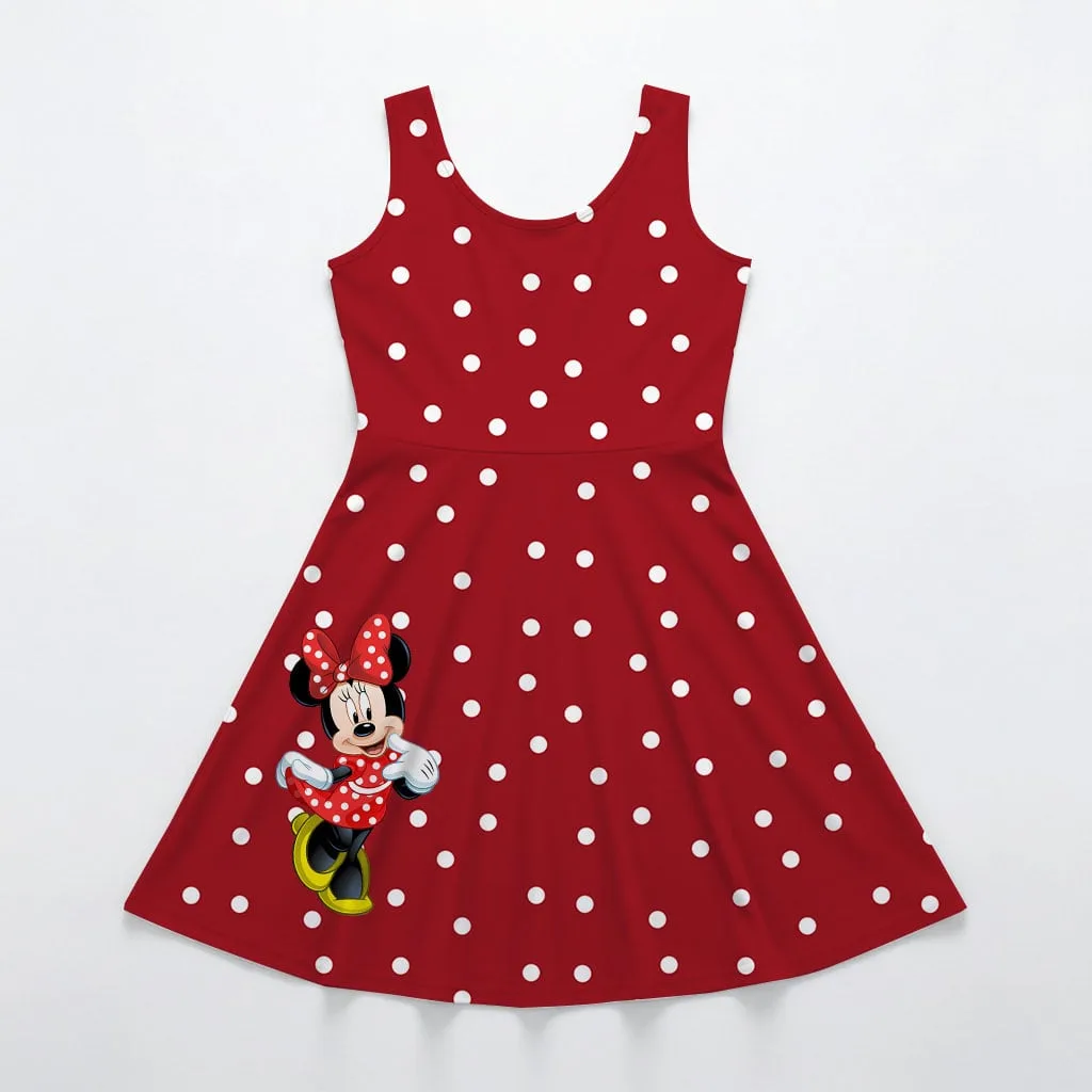 Minnie Mouse Polka Dot Mommy & Me Dress, Mama Mini Family Matching Outfit - Image 3