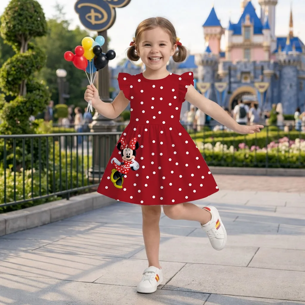 Minnie Mouse Polka Dot Mommy & Me Dress, Mama Mini Family Matching Outfit - Image 7