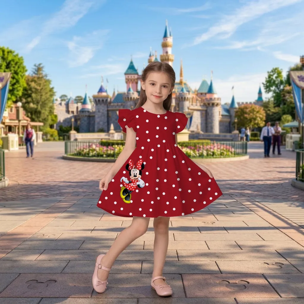 Minnie Mouse Polka Dot Mommy & Me Dress, Mama Mini Family Matching Outfit - Image 10
