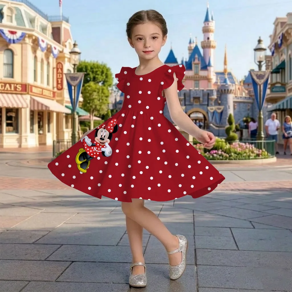 Minnie Mouse Polka Dot Mommy & Me Dress, Mama Mini Family Matching Outfit - Image 6