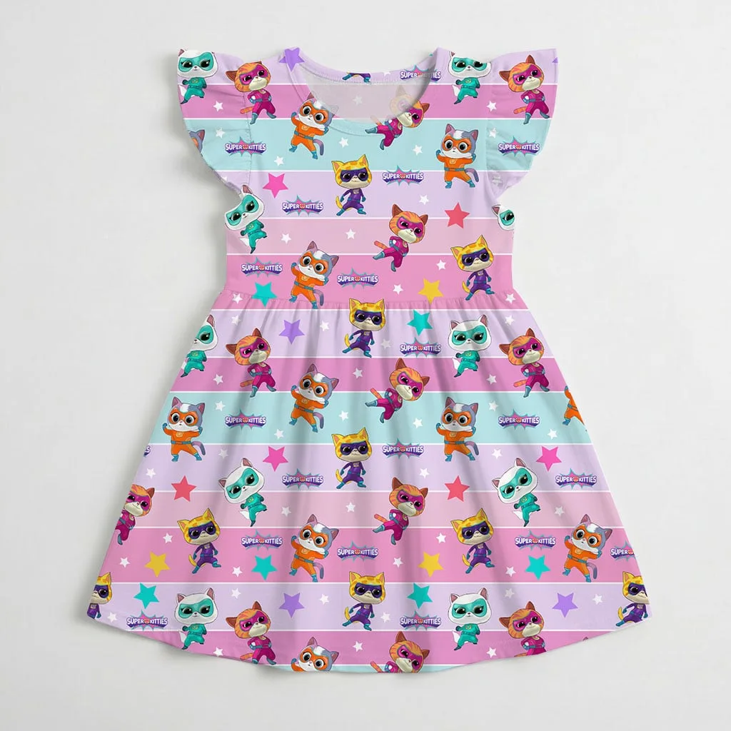SuperKitties Mommy & Me Dress, Mama Mini Superhero Matching Outfit - Image 4