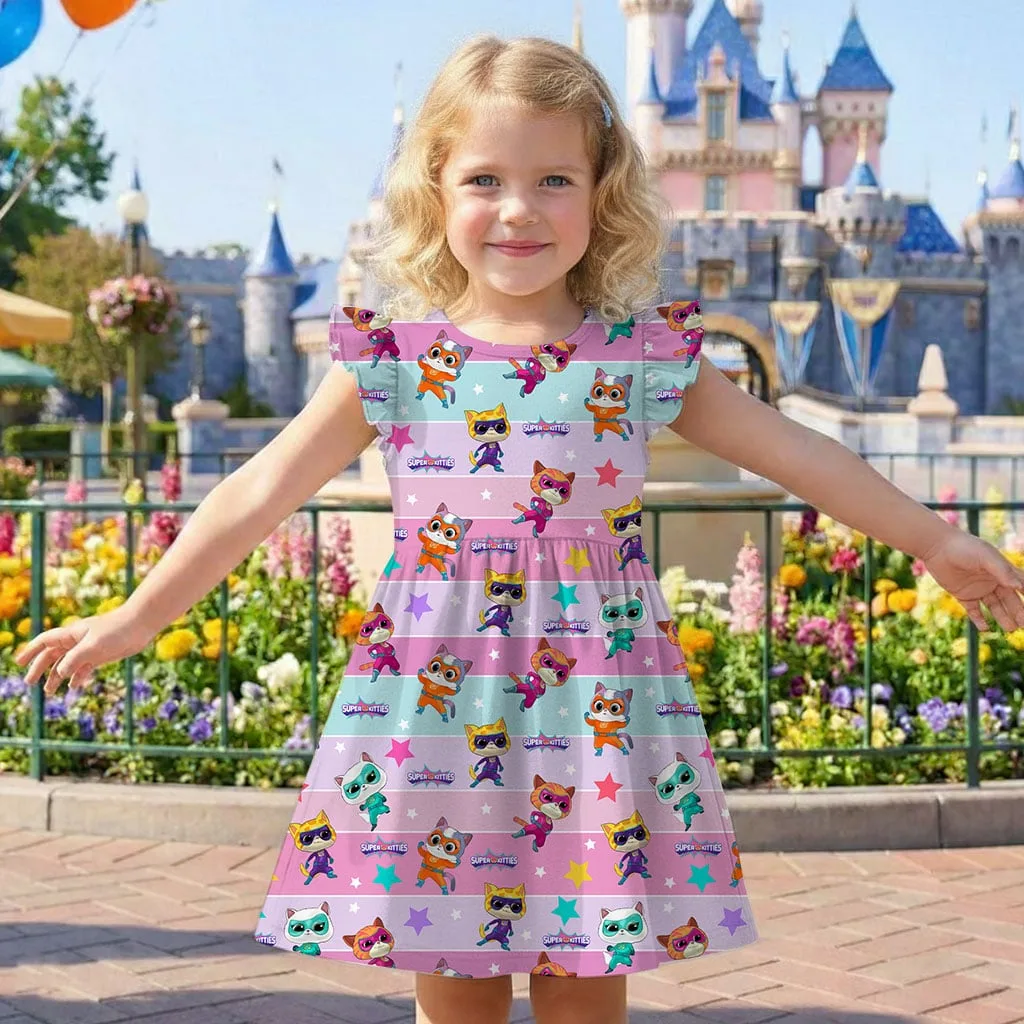 SuperKitties Mommy & Me Dress, Mama Mini Superhero Matching Outfit - Image 7
