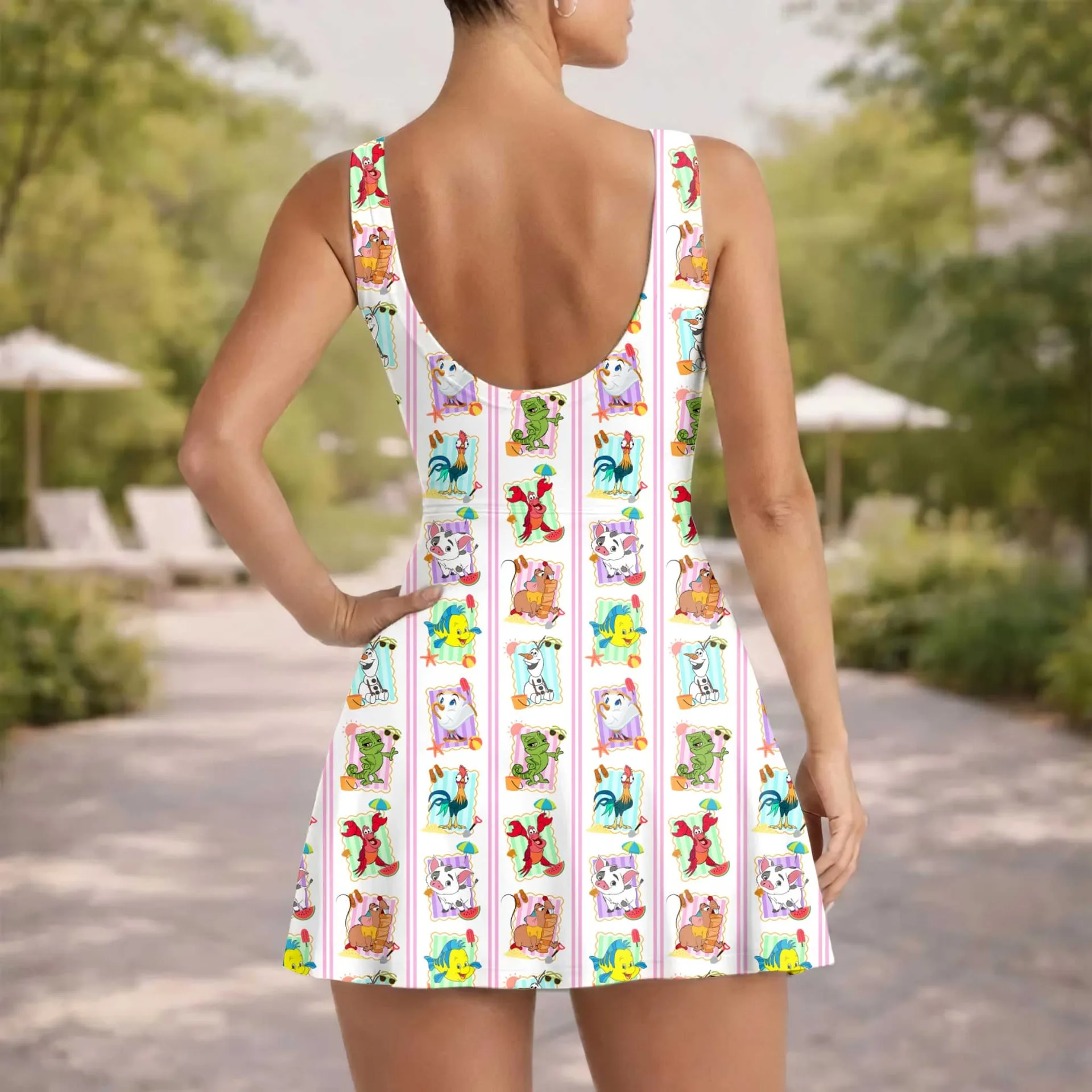 Girls Disney Magical Summer Tennis Dress Skirt, Family Matching Vacation Outfit - Image 5