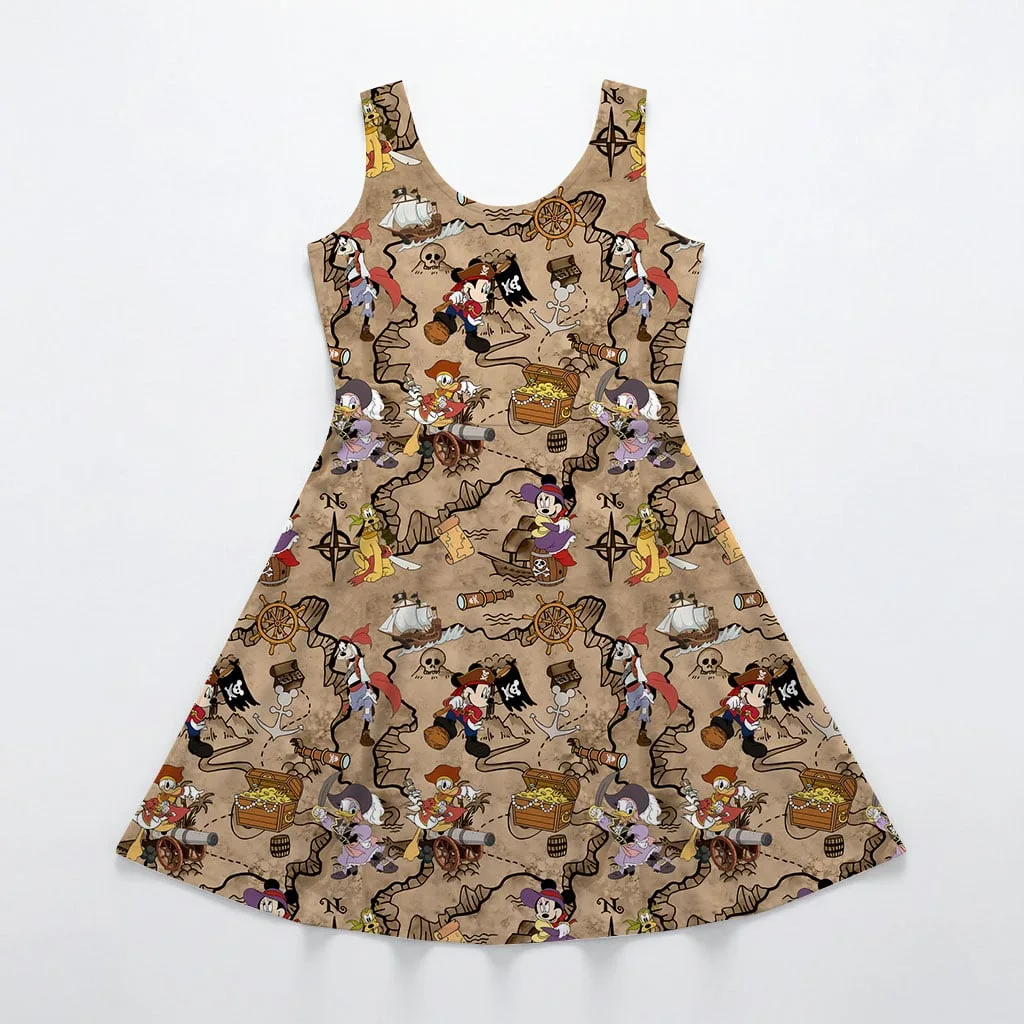 Mickey and Friends Treasure Map Mommy & Me Dress, Mama Mini Adventure Matching Outfit - Image 3