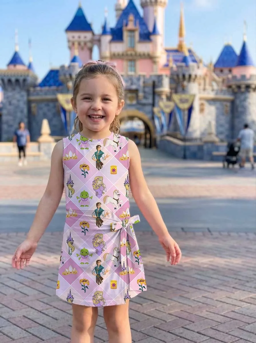 Girls Rapunzel Tennis Dress Skirt, Family Matching Princess Outfit - Image 8