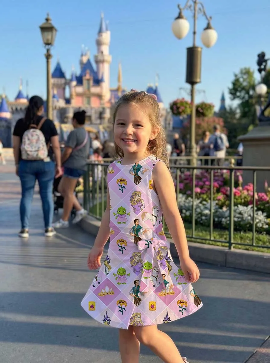 Girls Rapunzel Tennis Dress Skirt, Family Matching Princess Outfit - Image 9