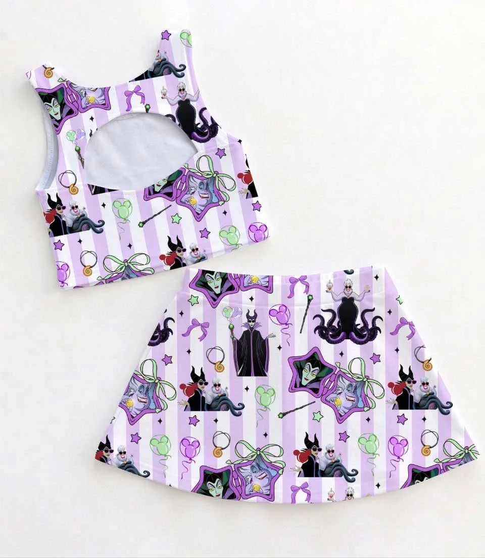 Women's Disney Villains Activewear Set, Villain Princess Athletic Dress & Skort Outfit, Family Matching Sportswear - Image 4