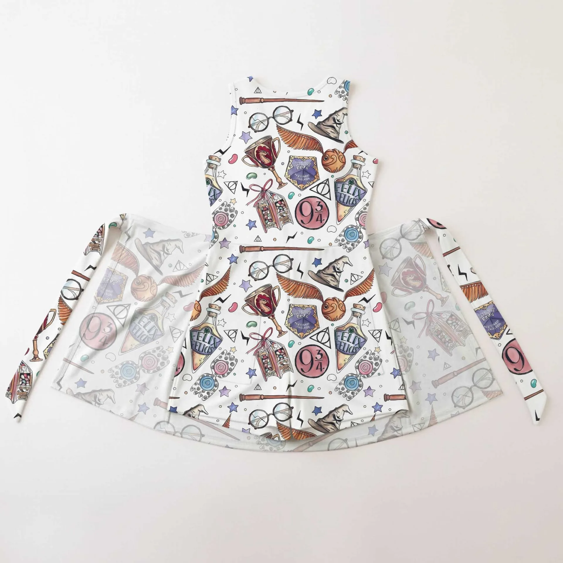 Girls Hogwarts Magic Tennis Dress Skirt, Family Matching Harry Potter Outfit - Image 9