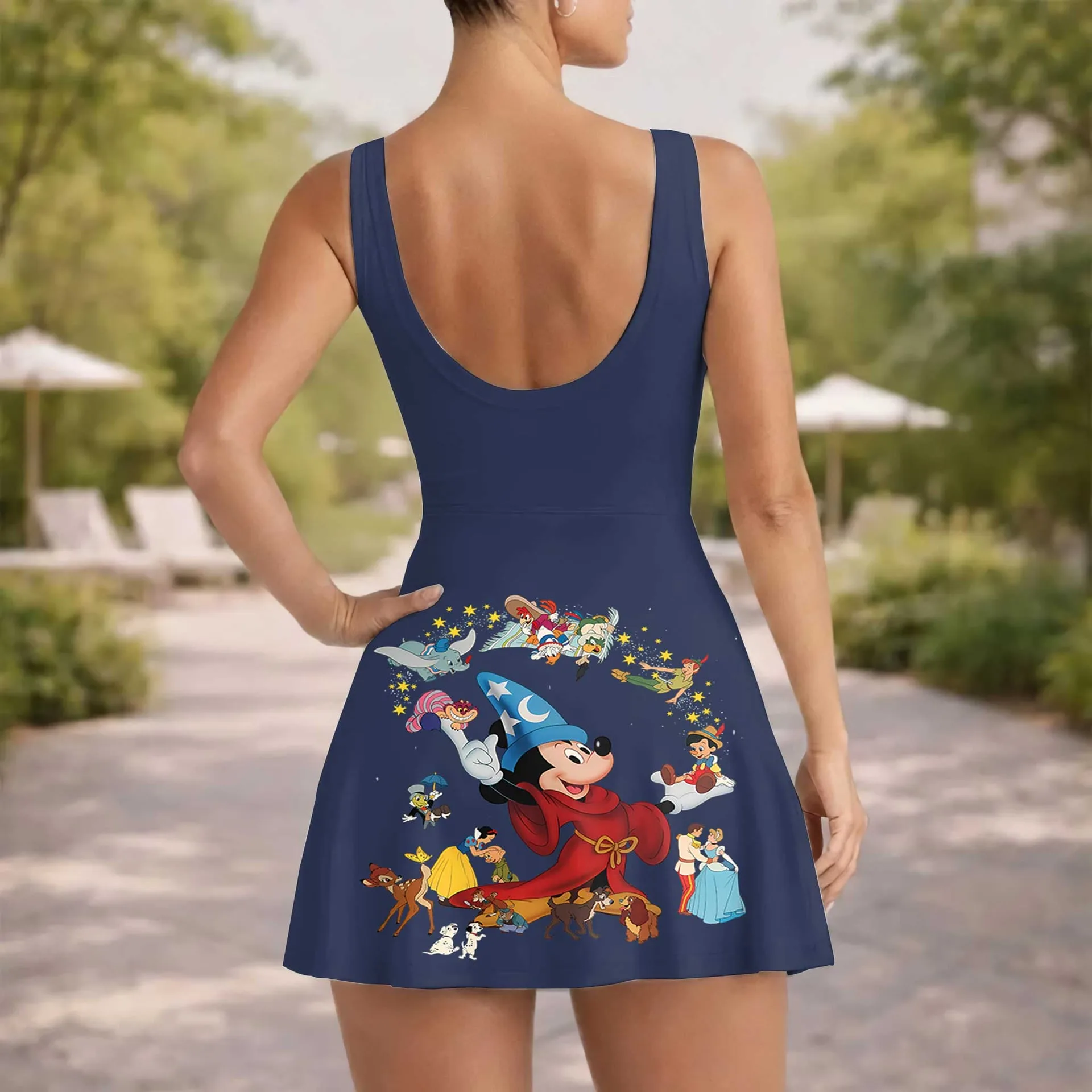 Girls Disney Classics Magic Kingdom Tennis Dress Skirt, Family Matching Disney Outfit - Image 5