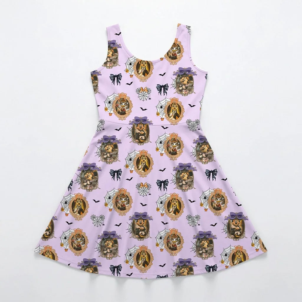 Mickey Halloween Portrait Mommy & Me Dress, Mama Mini Spooky Matching Outfit - Image 2