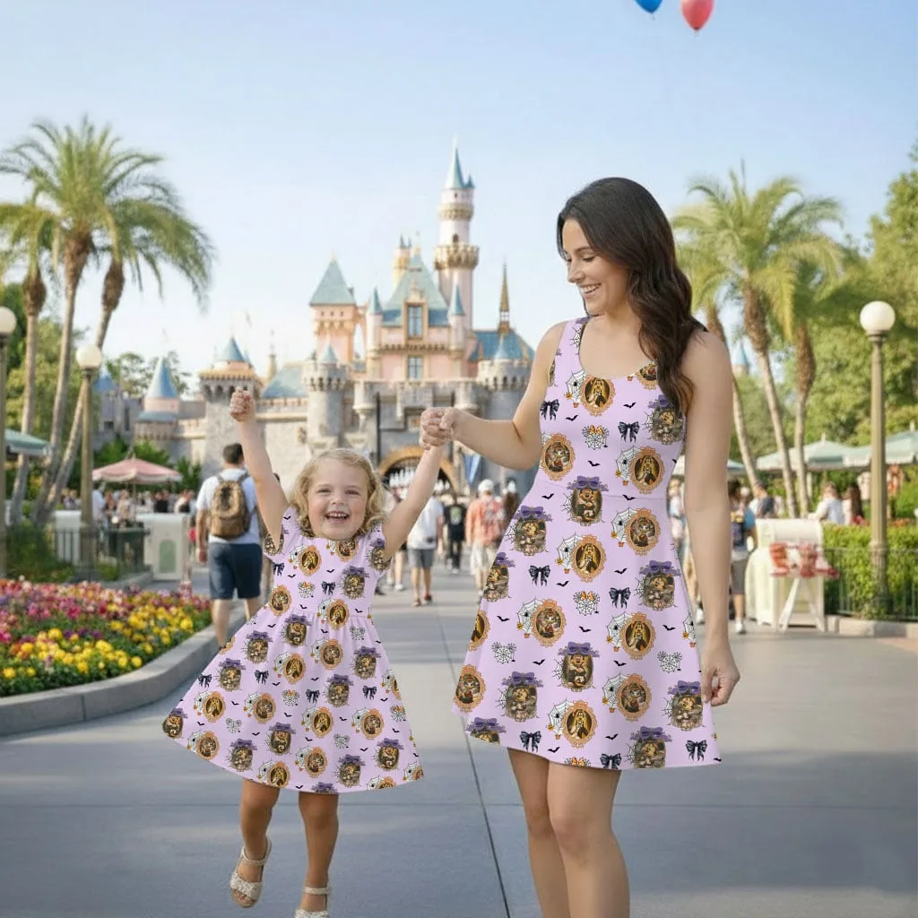 Mickey Halloween Portrait Mommy & Me Dress, Mama Mini Spooky Matching Outfit - Image 4