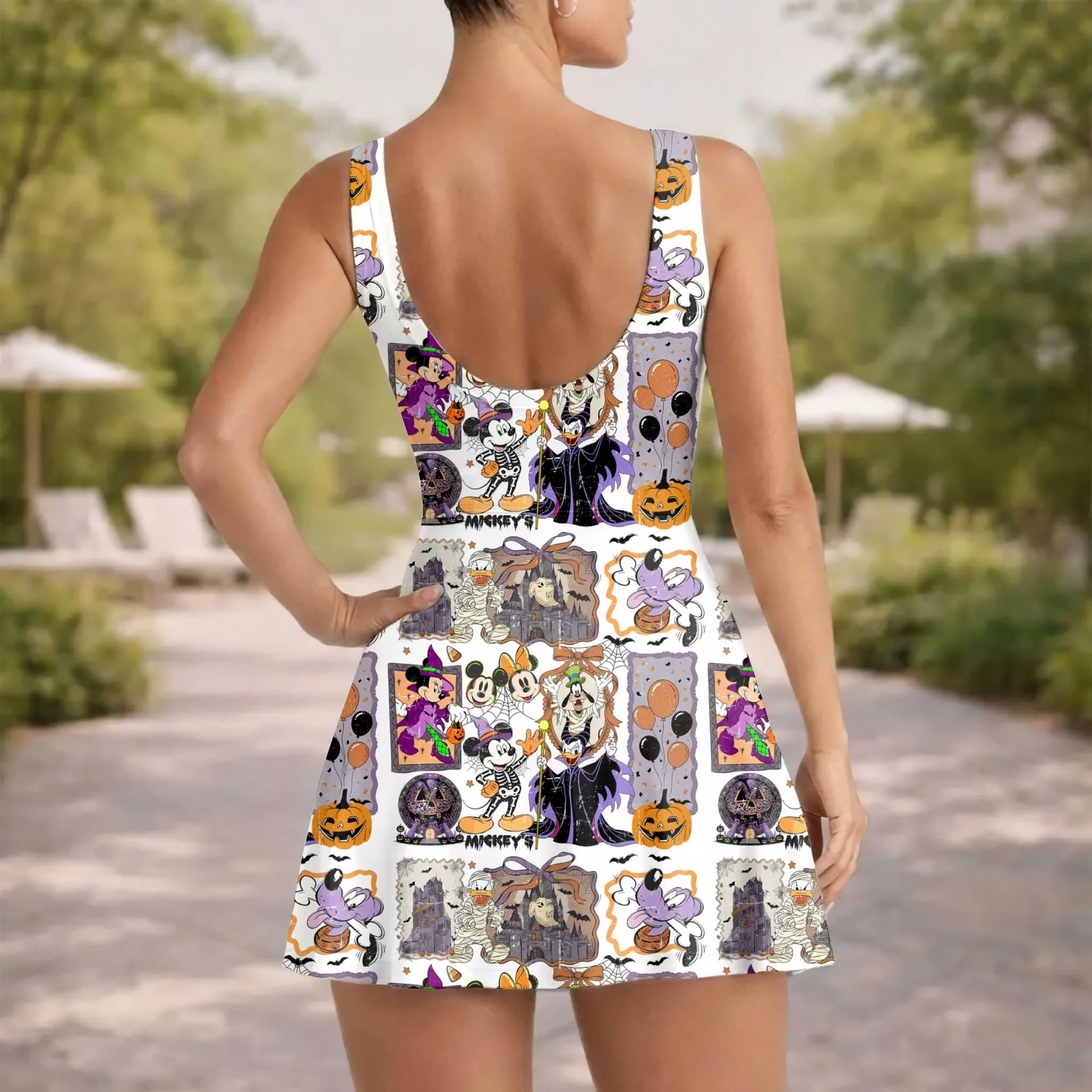 Girls Halloween Portrait Mickey Friends Tennis Dress Skirt, Family Matching Disney Outfit - Image 5