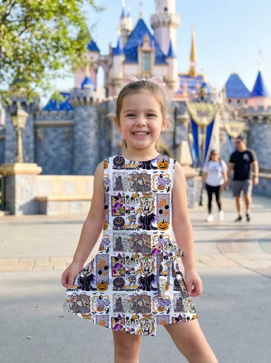 Girls Halloween Portrait Mickey Friends Tennis Dress Skirt, Family Matching Disney Outfit - Image 6