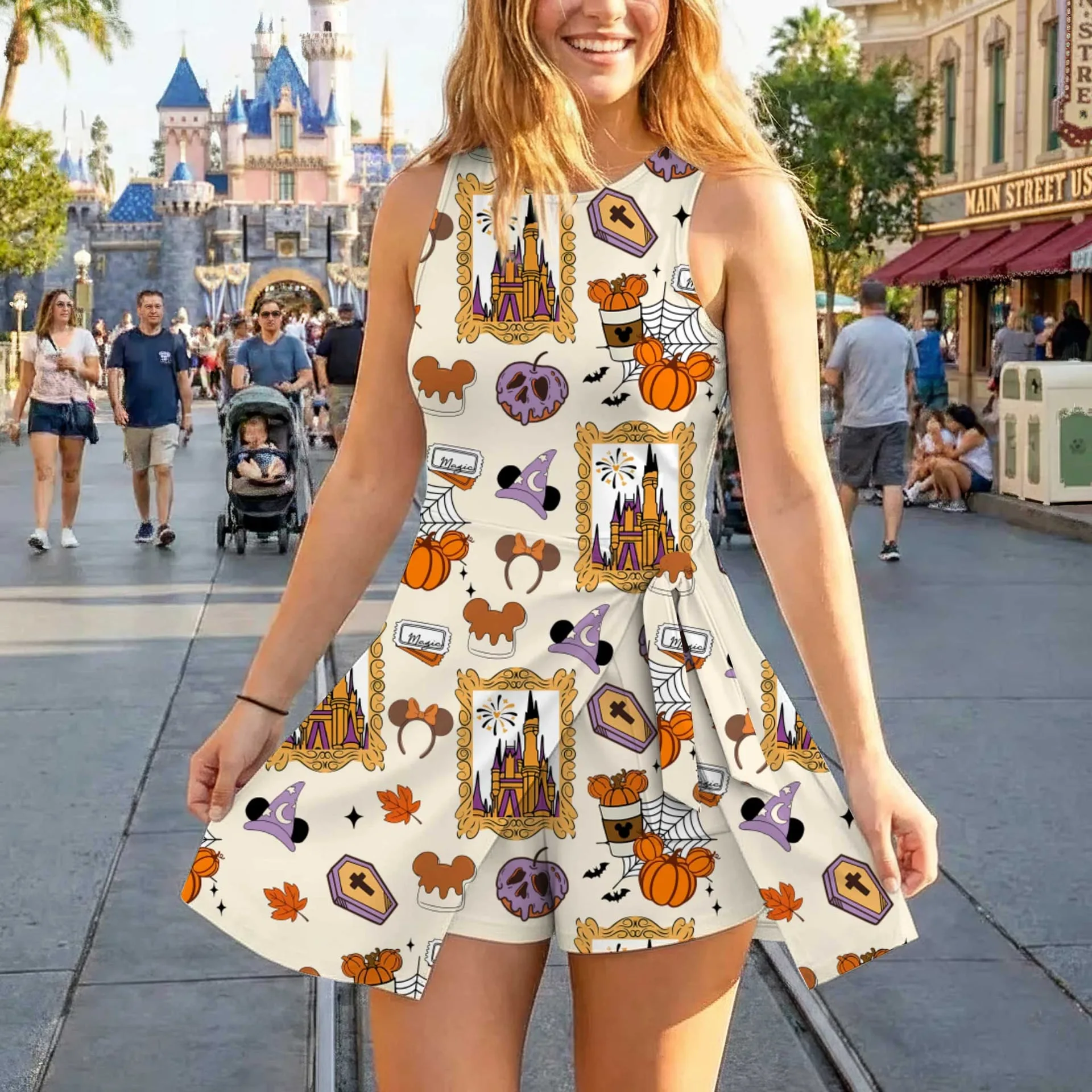 Girls Halloween Mickey Ears Tennis Dress Skirt, Family Matching Disney Outfit - Image 3