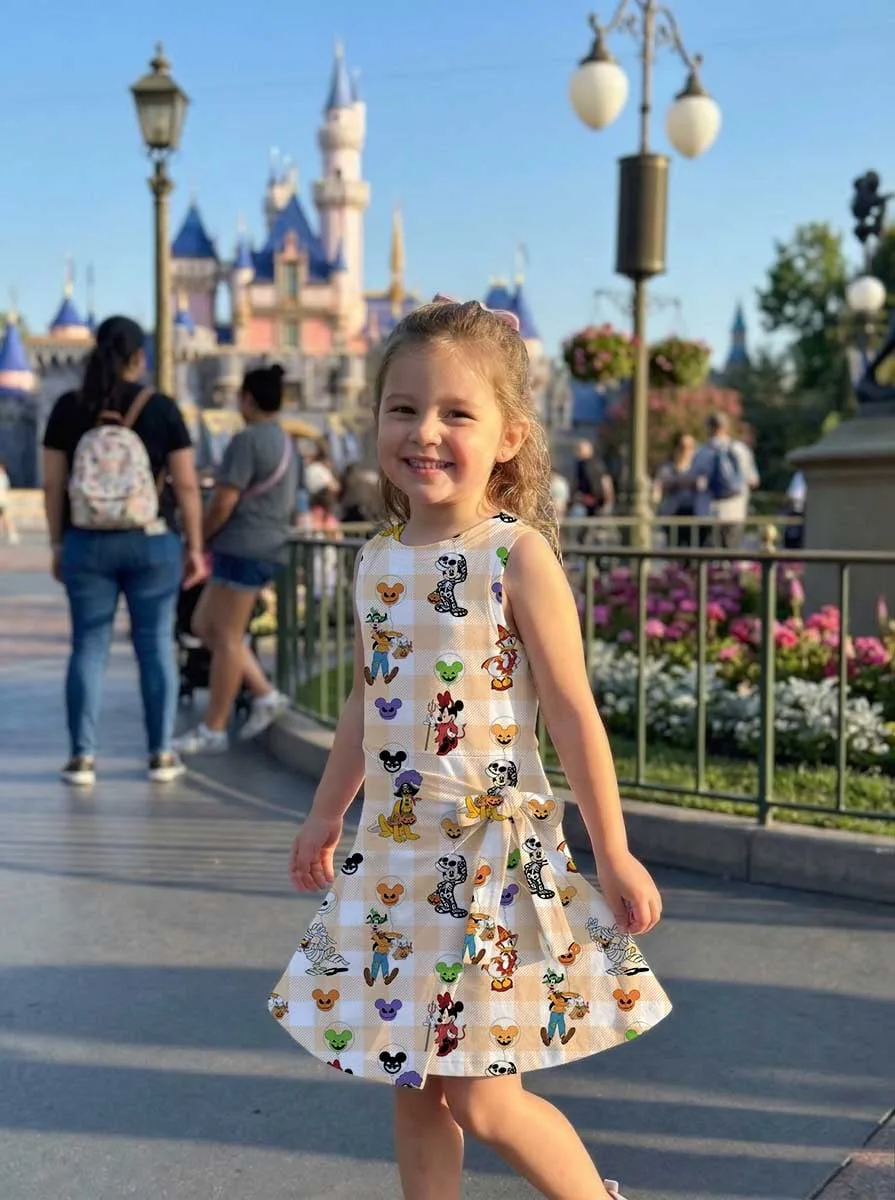 Girls Mickey Friends Checkerboard Tennis Dress Skirt, Family Matching Halloween Outfit - Image 9