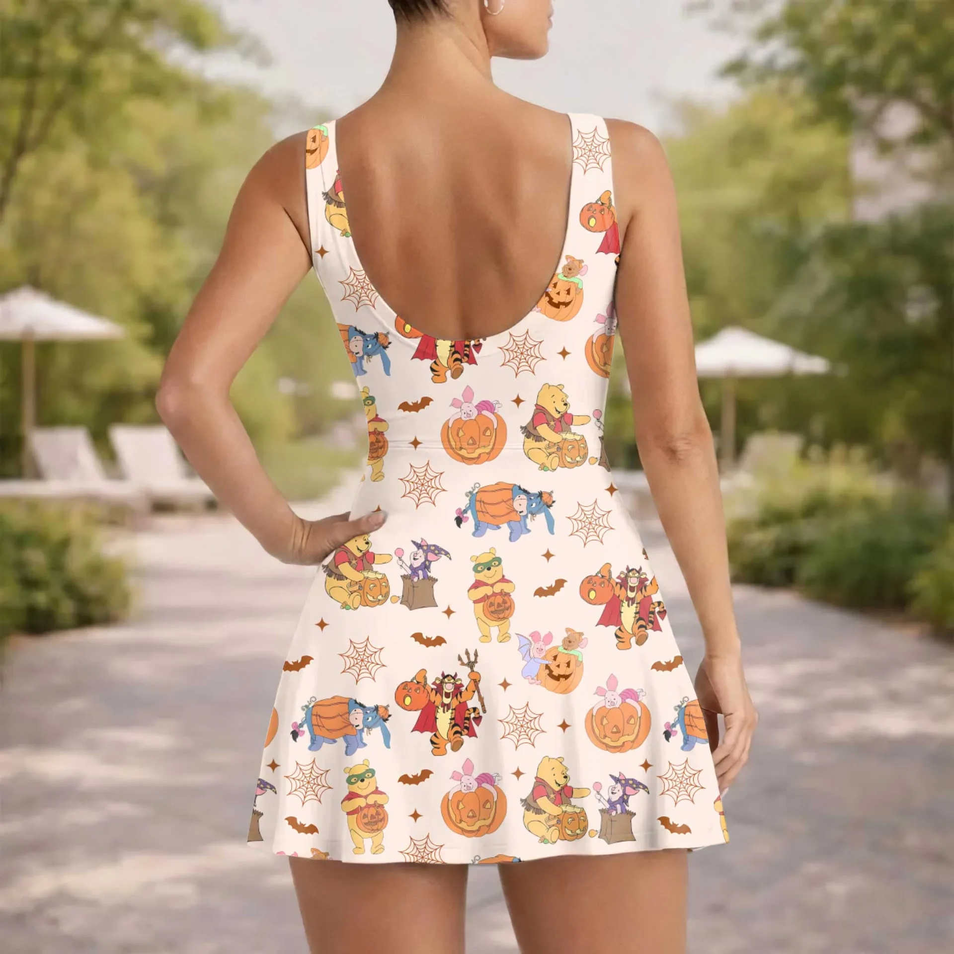 Girls Winnie The Pooh Halloween Tennis Dress Skirt, Family Matching Outfit - Image 6