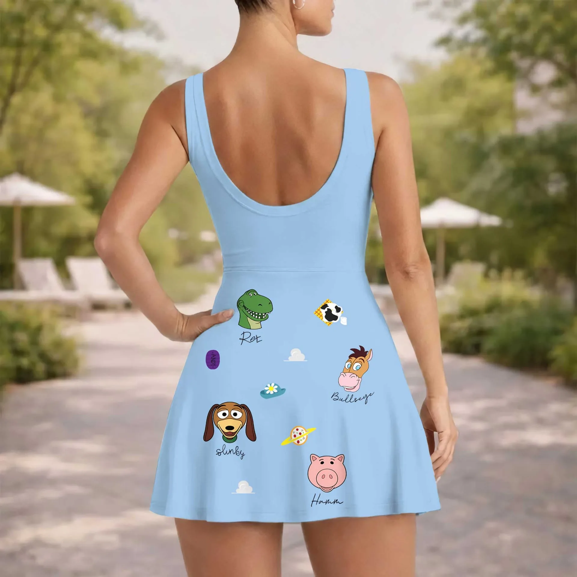 Girls Toy Story Balloons Tennis Dress Skirt, Family Matching Athletic Outfit - Image 7