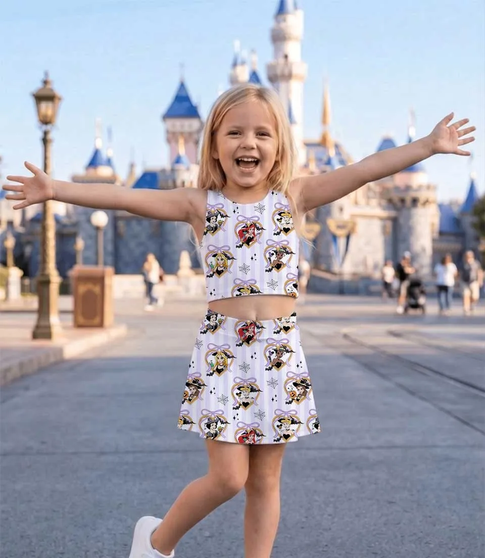 Women's Disney Princess Halloween Activewear Set, Magical Castle Princess Athletic Dress & Skort Outfit - Image 3