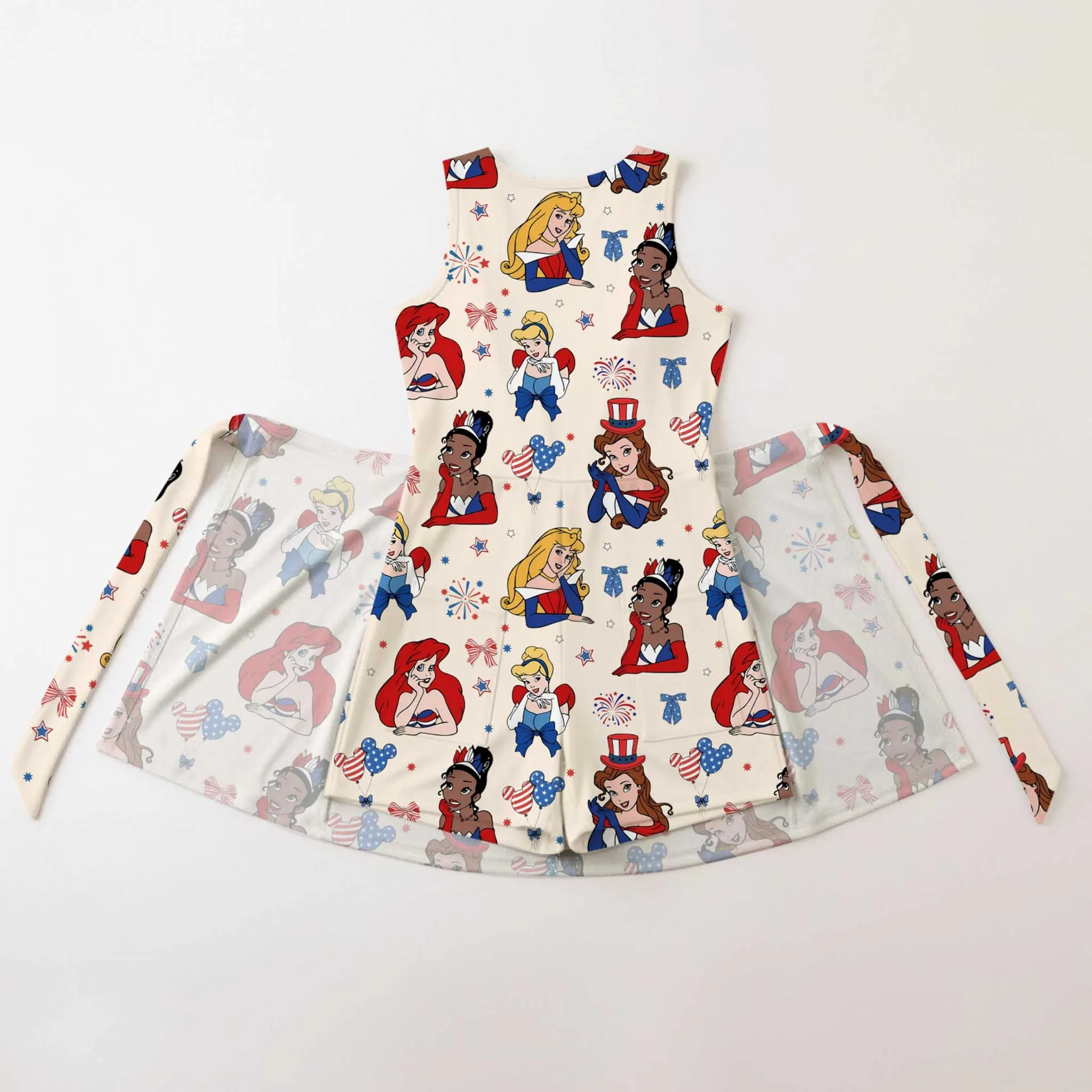 Disney Princess Tennis Dress Skirt America 250 Years, Patriotic 4th of July Dress 1776–2026 USA Celebration WDW Vacation Dress - Image 8