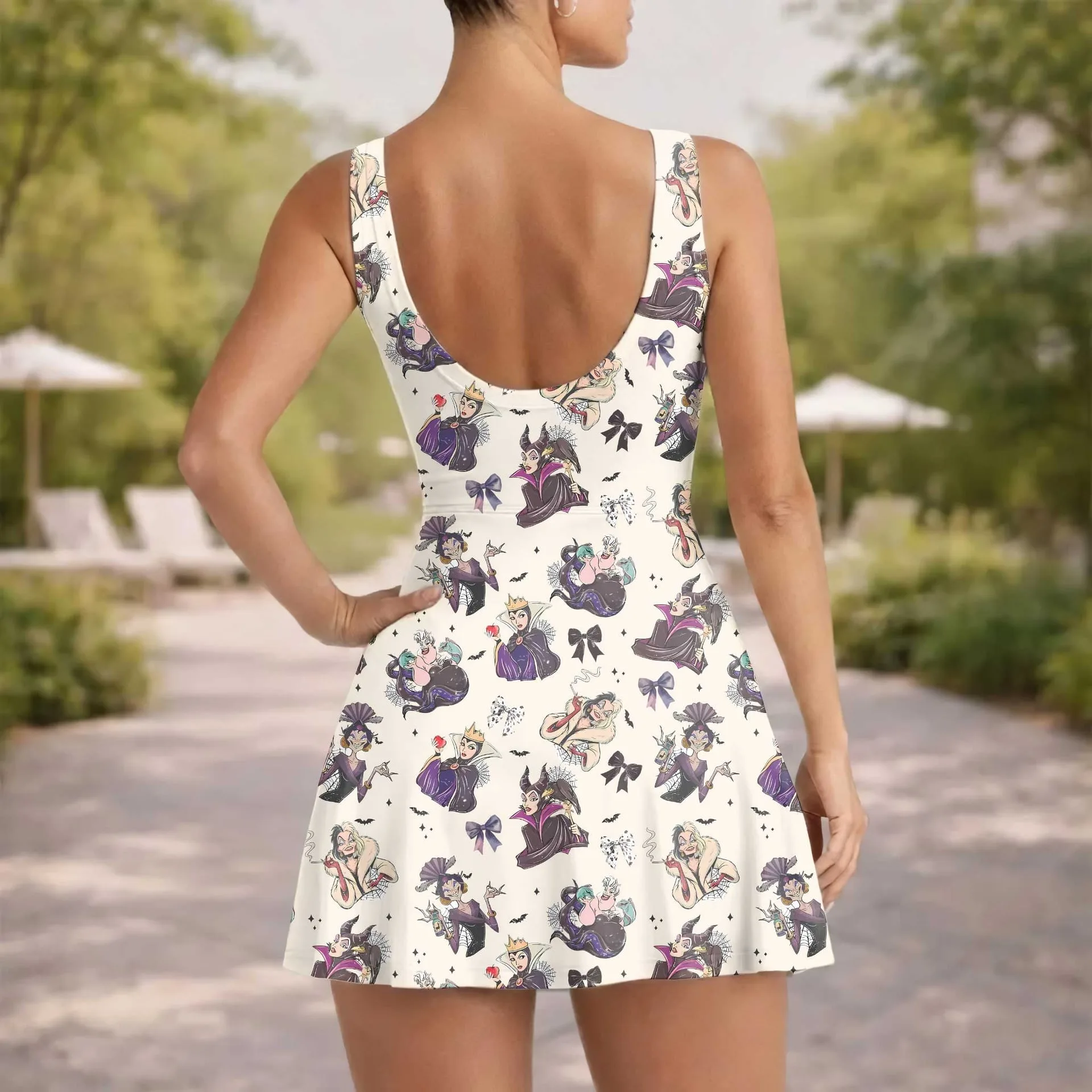 Girls Disney Villains Tennis Dress Skirt, Family Matching Halloween Outfit - Image 5