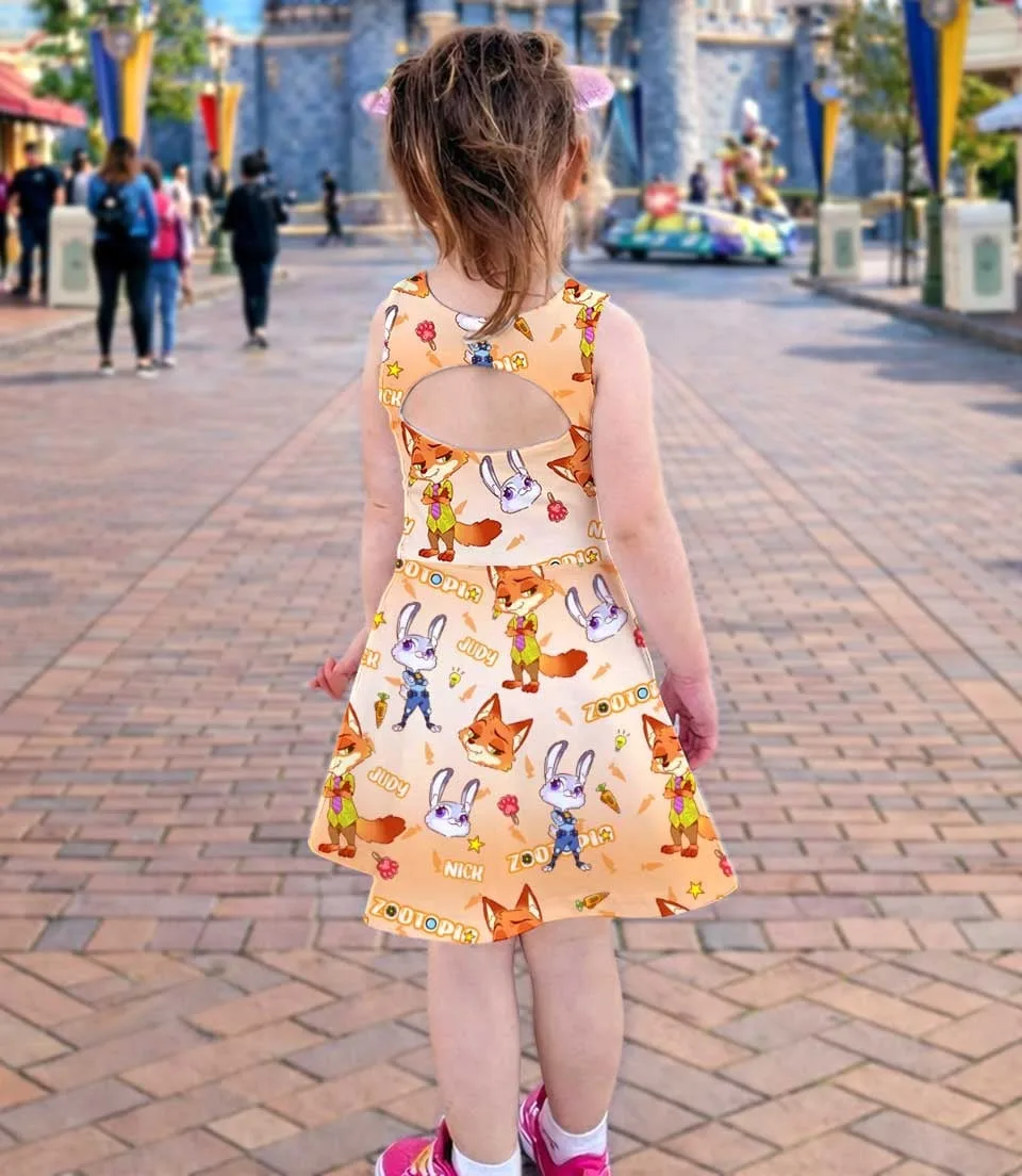 Zootopia Birthday Dress Set, Judy Hopps Nick Wilde Summer Vacation Outfit - Image 4