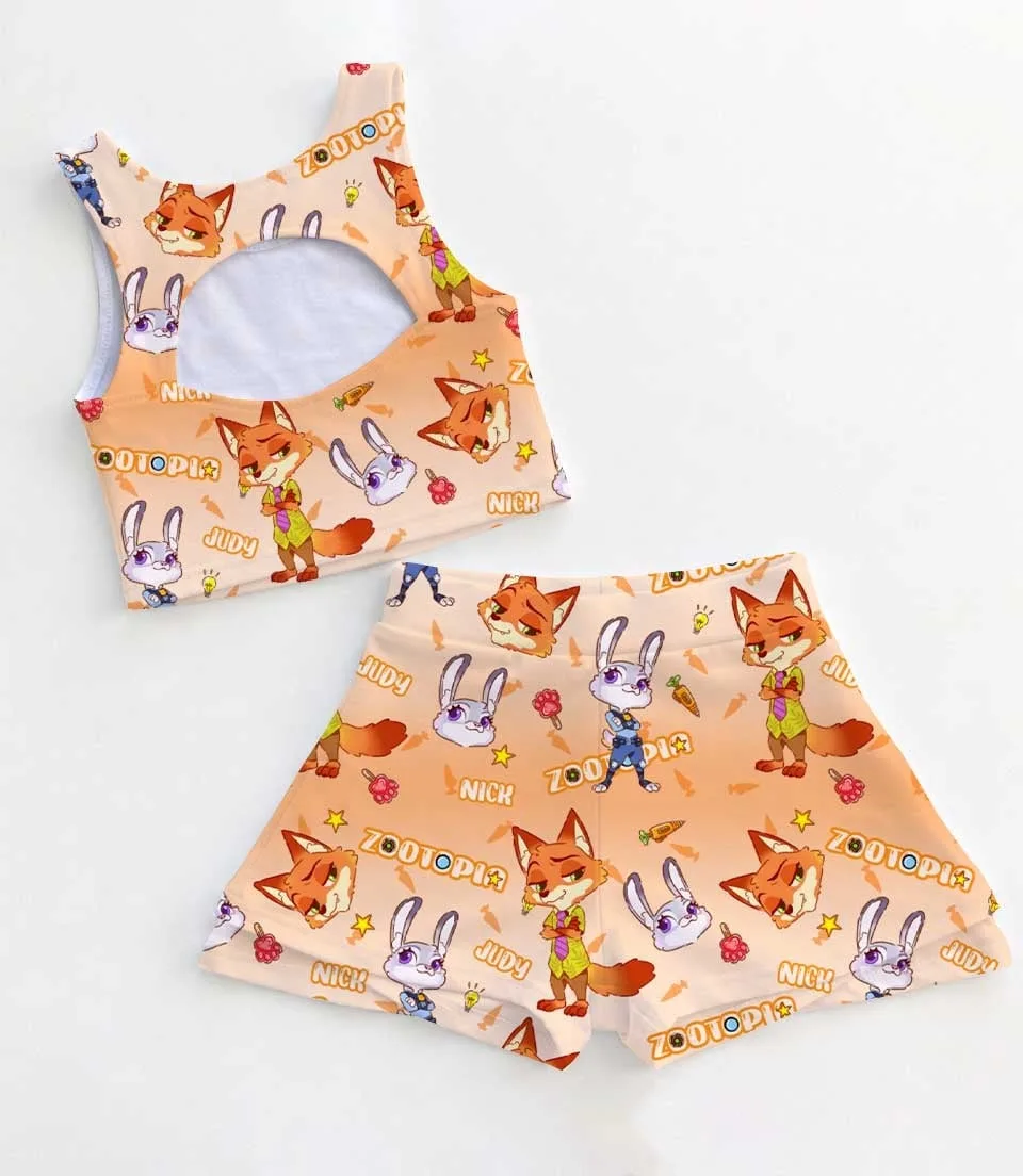 Zootopia Birthday Dress Set, Judy Hopps Nick Wilde Summer Vacation Outfit - Image 2