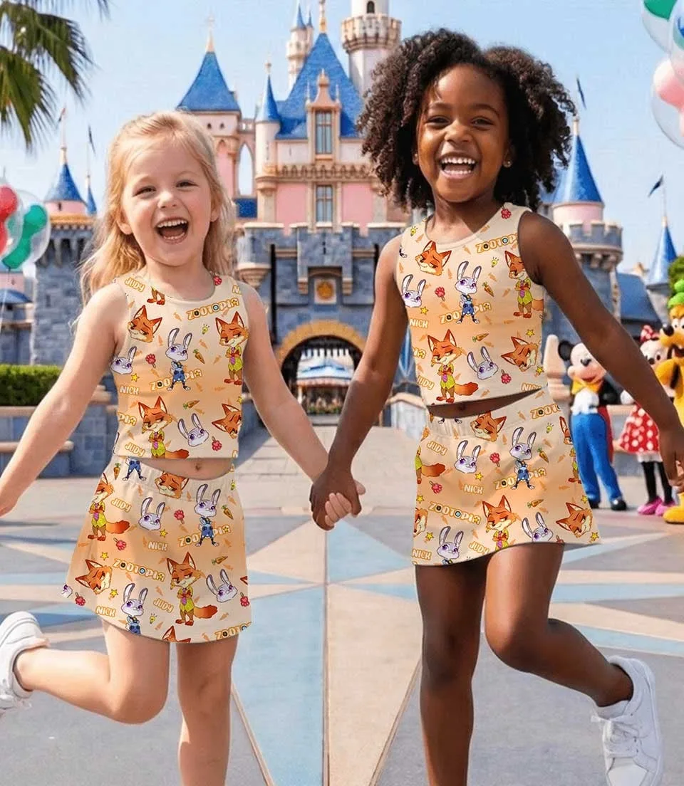 Zootopia Birthday Dress Set, Judy Hopps Nick Wilde Summer Vacation Outfit - Image 5