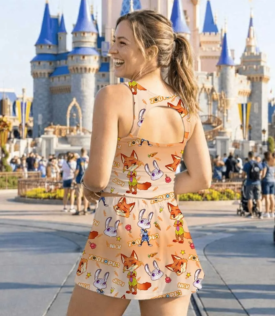 Zootopia Birthday Dress Set, Judy Hopps Nick Wilde Summer Vacation Outfit - Image 8