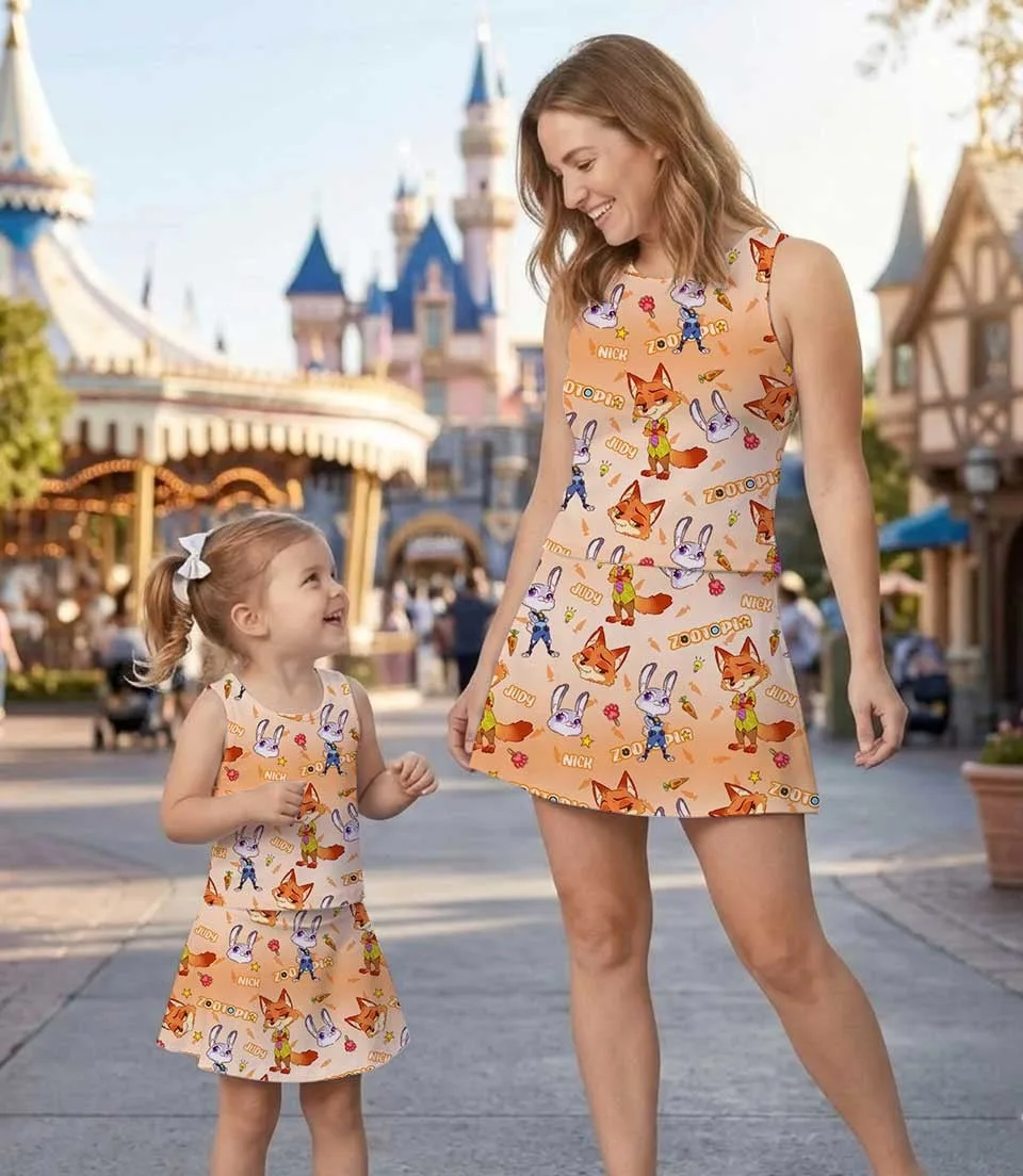 Zootopia Birthday Dress Set, Judy Hopps Nick Wilde Summer Vacation Outfit - Image 6