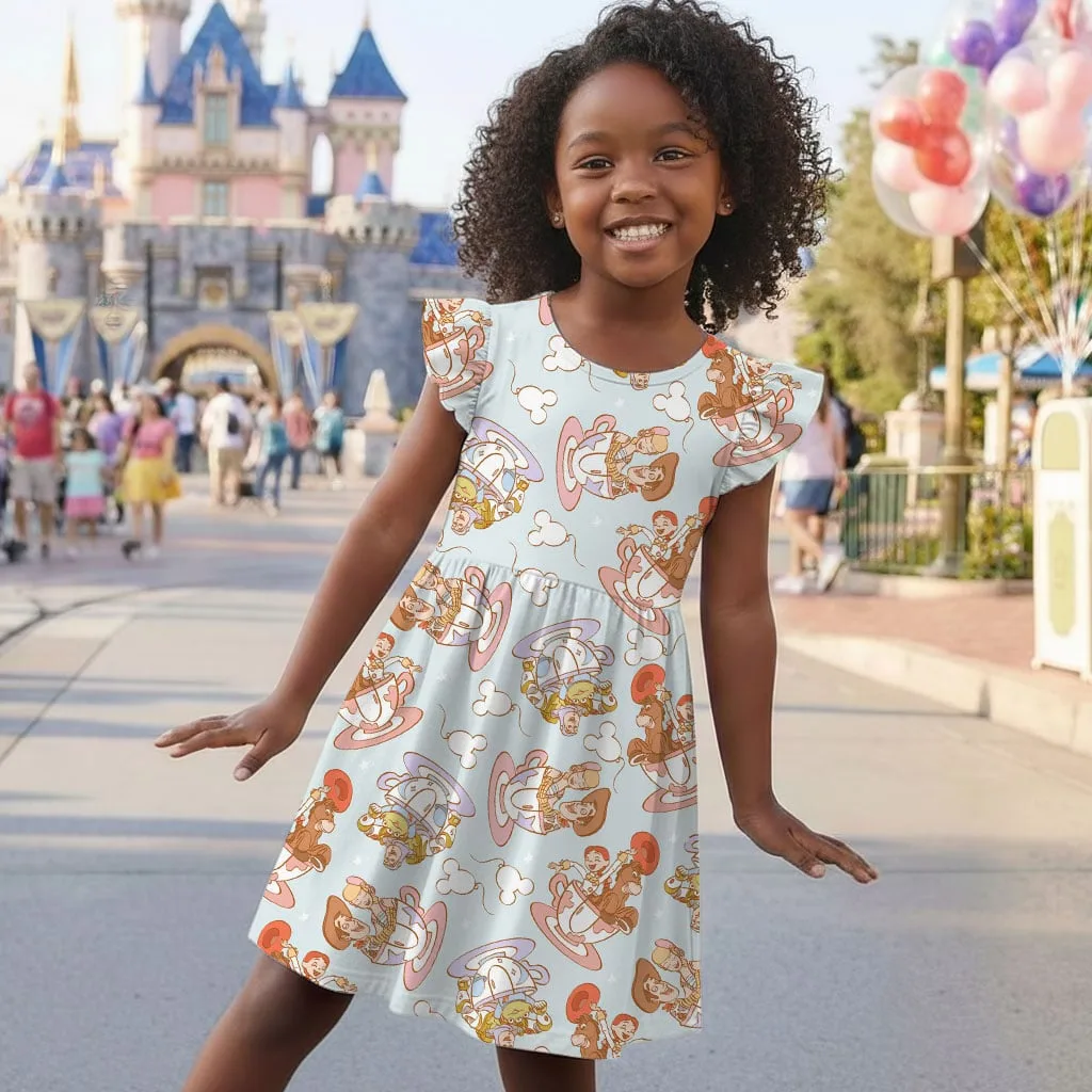 Disney Toy Story Woody Jessie Buzz Pattern Mommy & Me Dress, Mama Mini Family Matching Outfit - Image 6