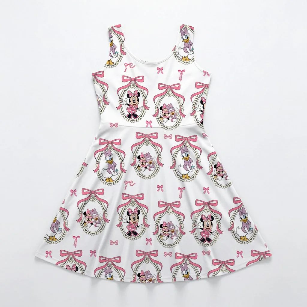 Disney Minnie and Daisy Character Pattern Mommy & Me Dress, Mama Mini Family Matching Outfit - Image 3