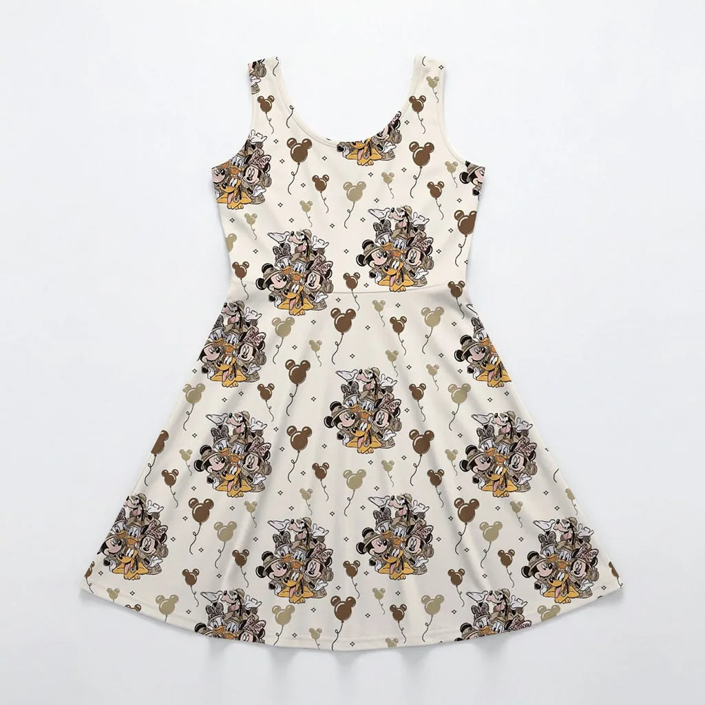 Disney Mickey and Friends Explorer Pattern Mommy & Me Dress, Mama Mini Family Matching Outfit - Image 3