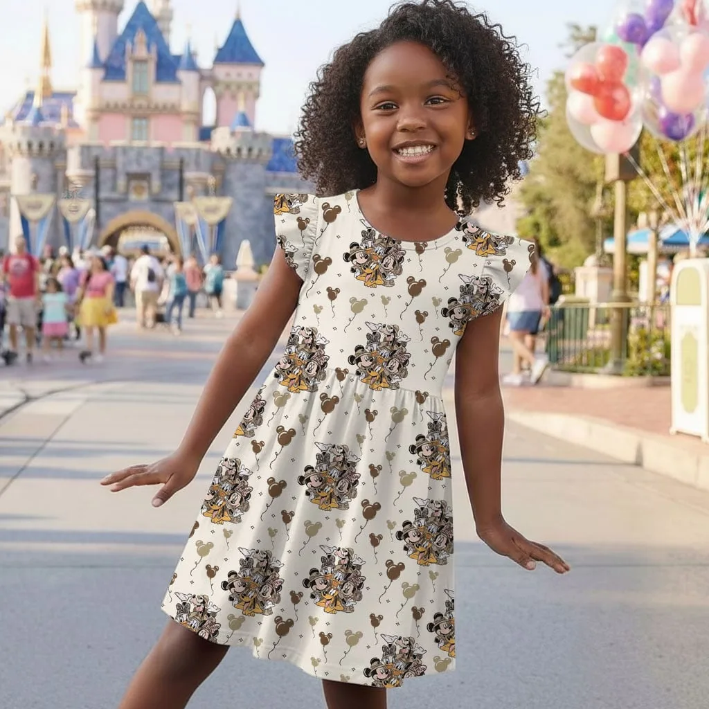 Disney Mickey and Friends Explorer Pattern Mommy & Me Dress, Mama Mini Family Matching Outfit - Image 6