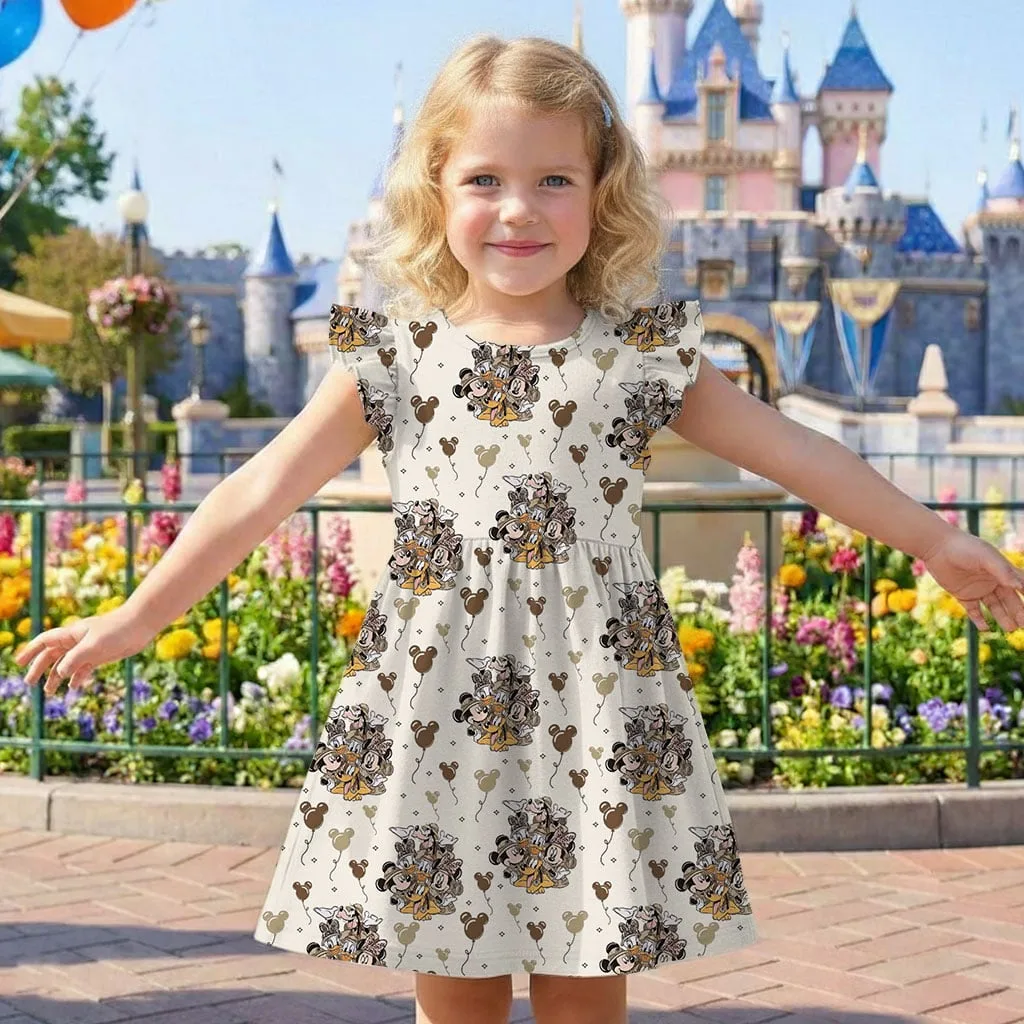 Disney Mickey and Friends Explorer Pattern Mommy & Me Dress, Mama Mini Family Matching Outfit - Image 7