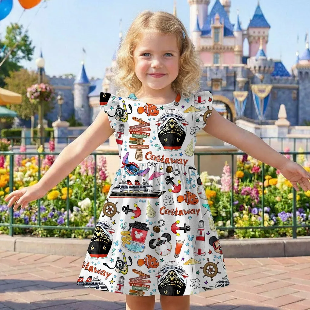 Disney Cruise Line Castaway Cay Pattern Mommy & Me Dress, Mama Mini Family Matching Outfit - Image 7