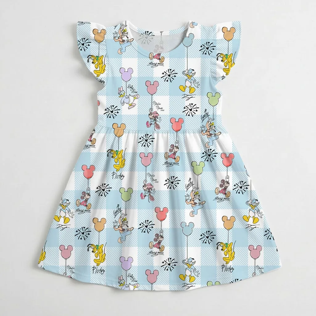Disney Mickey and Friends Balloon Pattern Mommy & Me Dress, Mama Mini Family Matching Outfit - Image 4