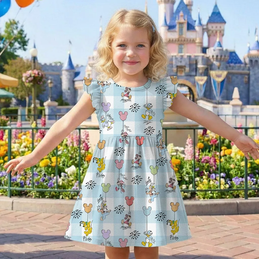 Disney Mickey and Friends Balloon Pattern Mommy & Me Dress, Mama Mini Family Matching Outfit - Image 7