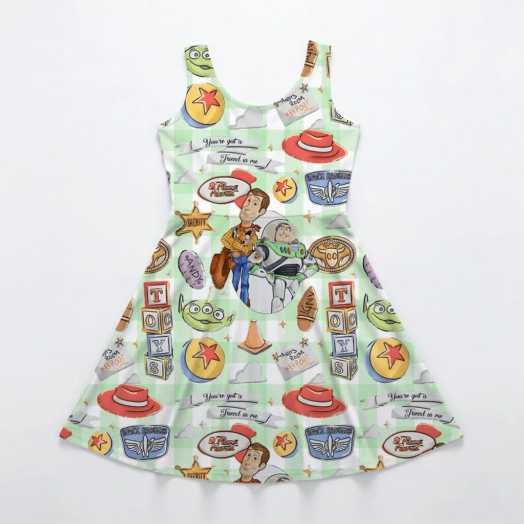 Disney Toy Story Character Pattern Mommy & Me Dress, Mama Mini Family Matching Outfit - Image 3