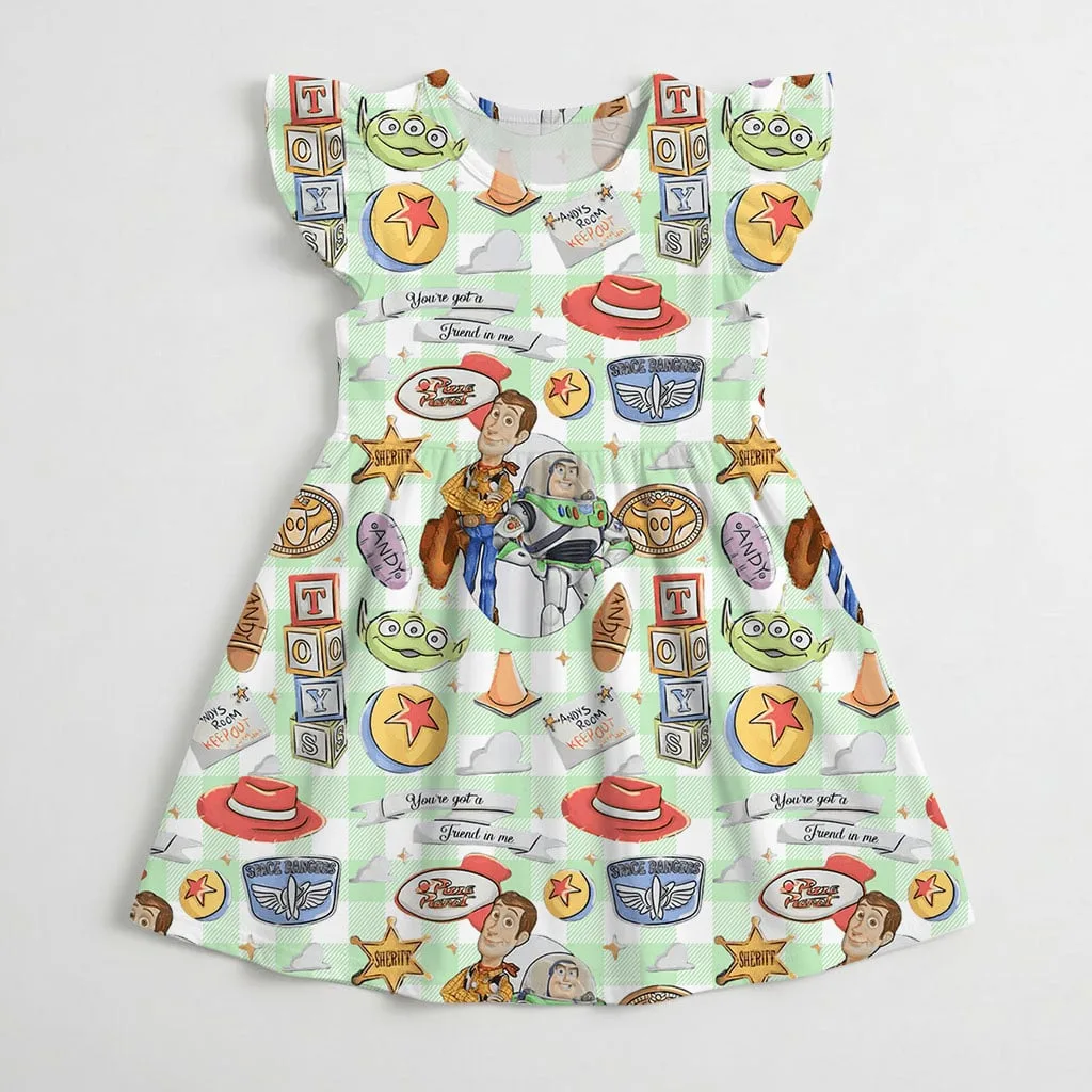 Disney Toy Story Character Pattern Mommy & Me Dress, Mama Mini Family Matching Outfit - Image 4