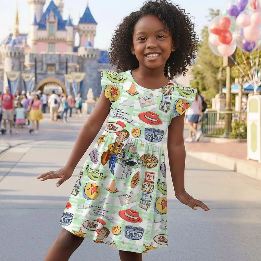 Disney Toy Story Character Pattern Mommy & Me Dress, Mama Mini Family Matching Outfit - Image 7